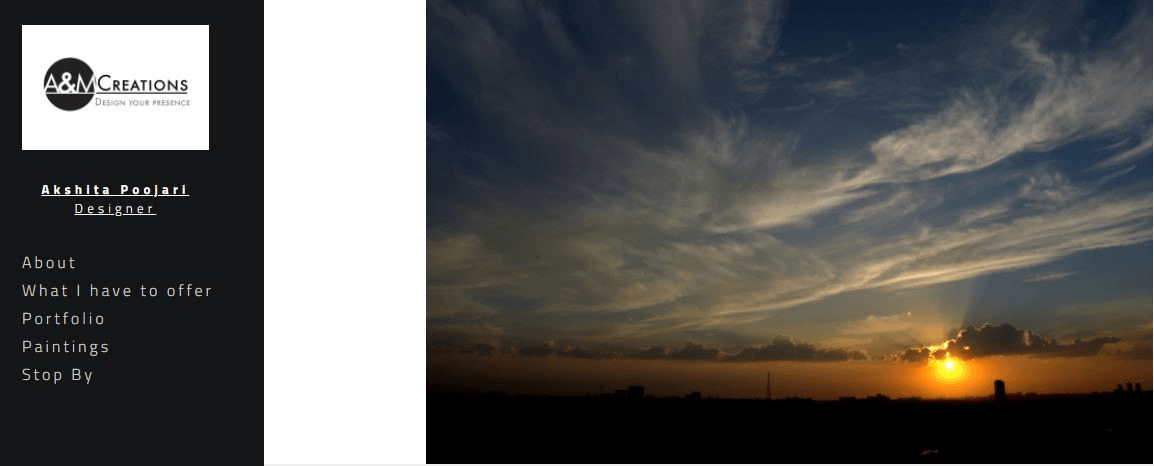 平面設計師簡歷網站範例三 平面設計師簡歷網站範例三